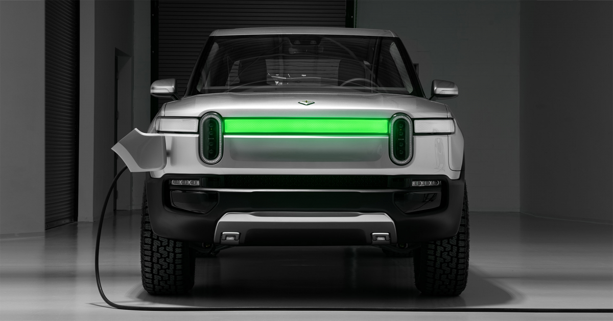 Charging Rivian EV