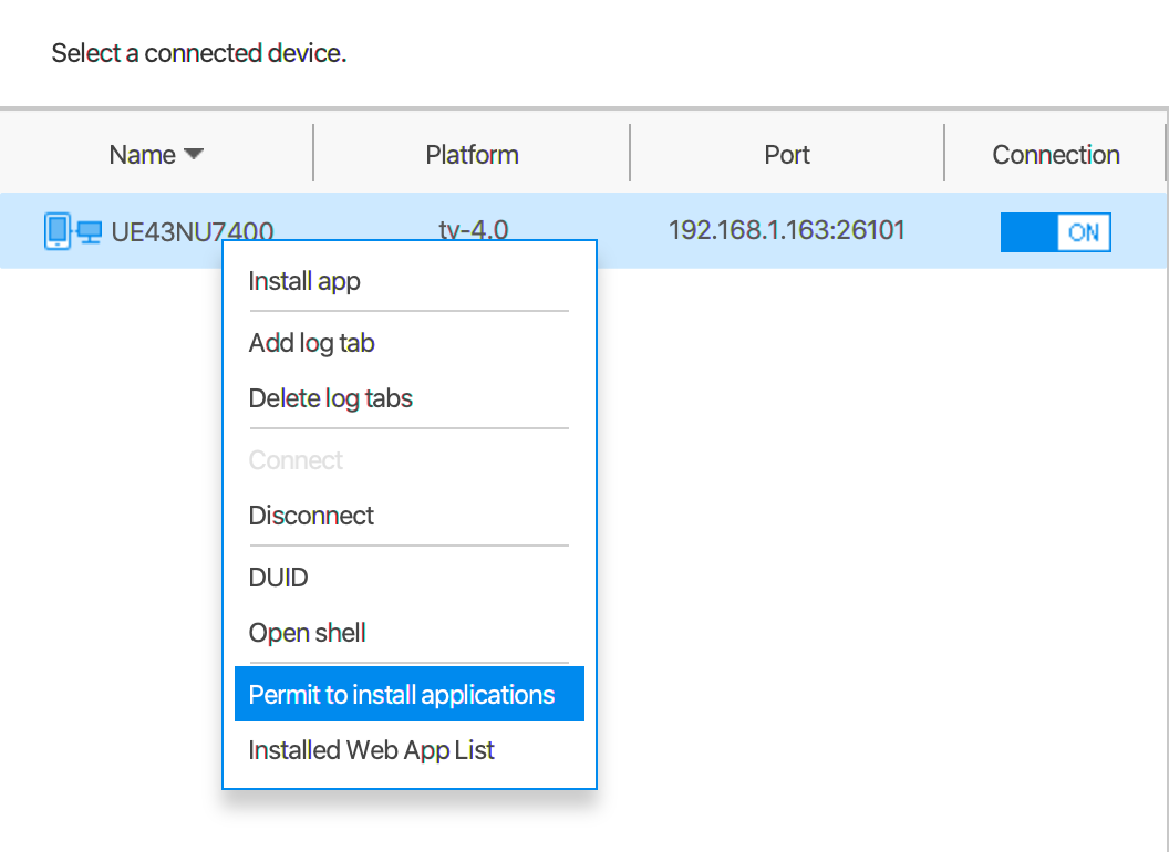 Installing the certificate on your Smart TV