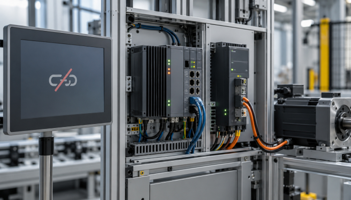 Industrial drive controller with disconnected HMI