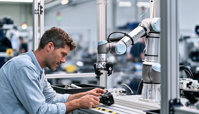 Industrial electronic device undergoing EMC testing