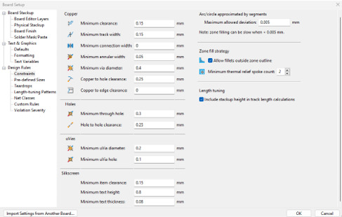 KiCad Constraint