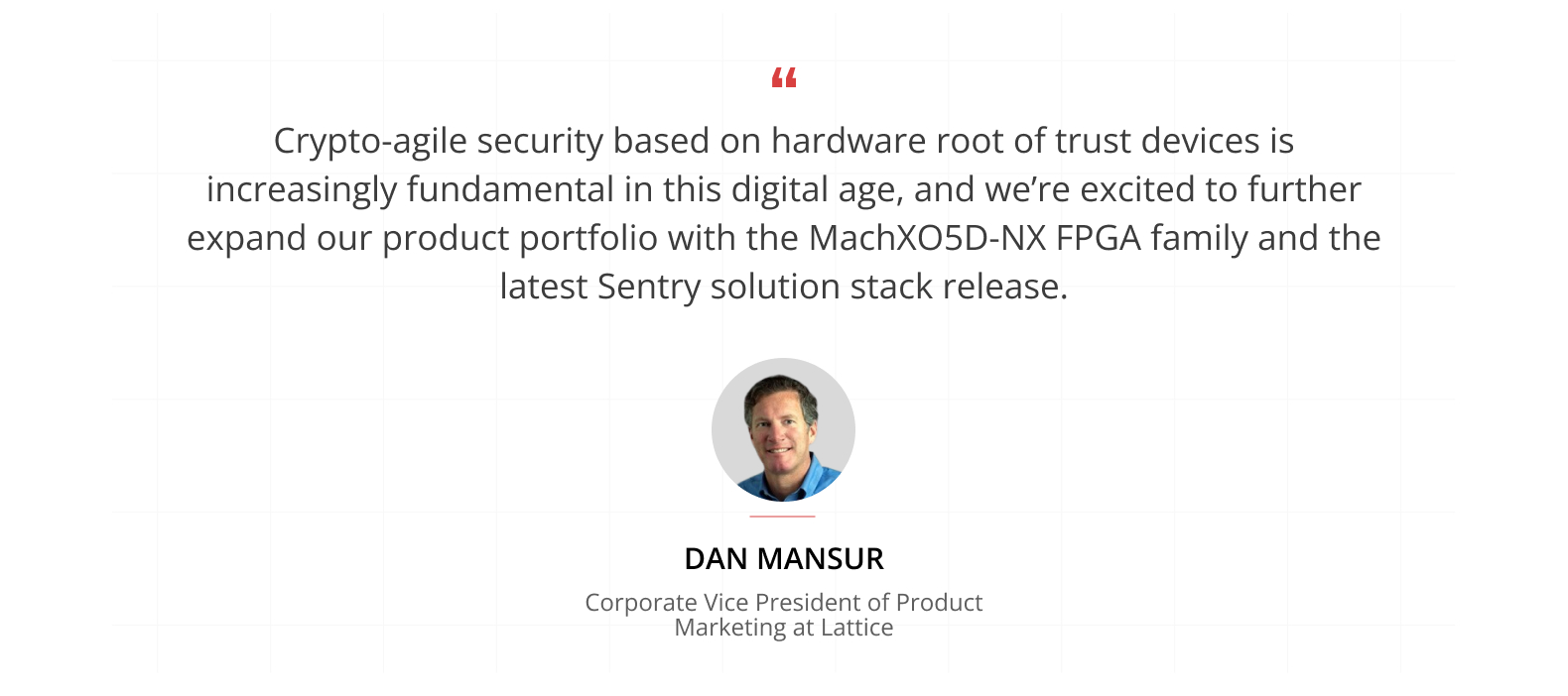 Dan Mansur Lattice quote