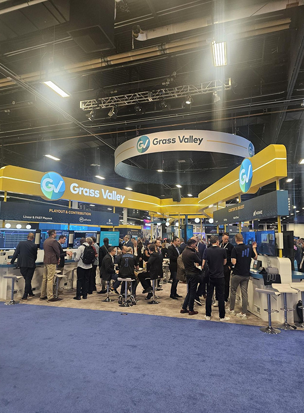 Grass Valley booth at NAB Show, Las Vegas, Apr 2026