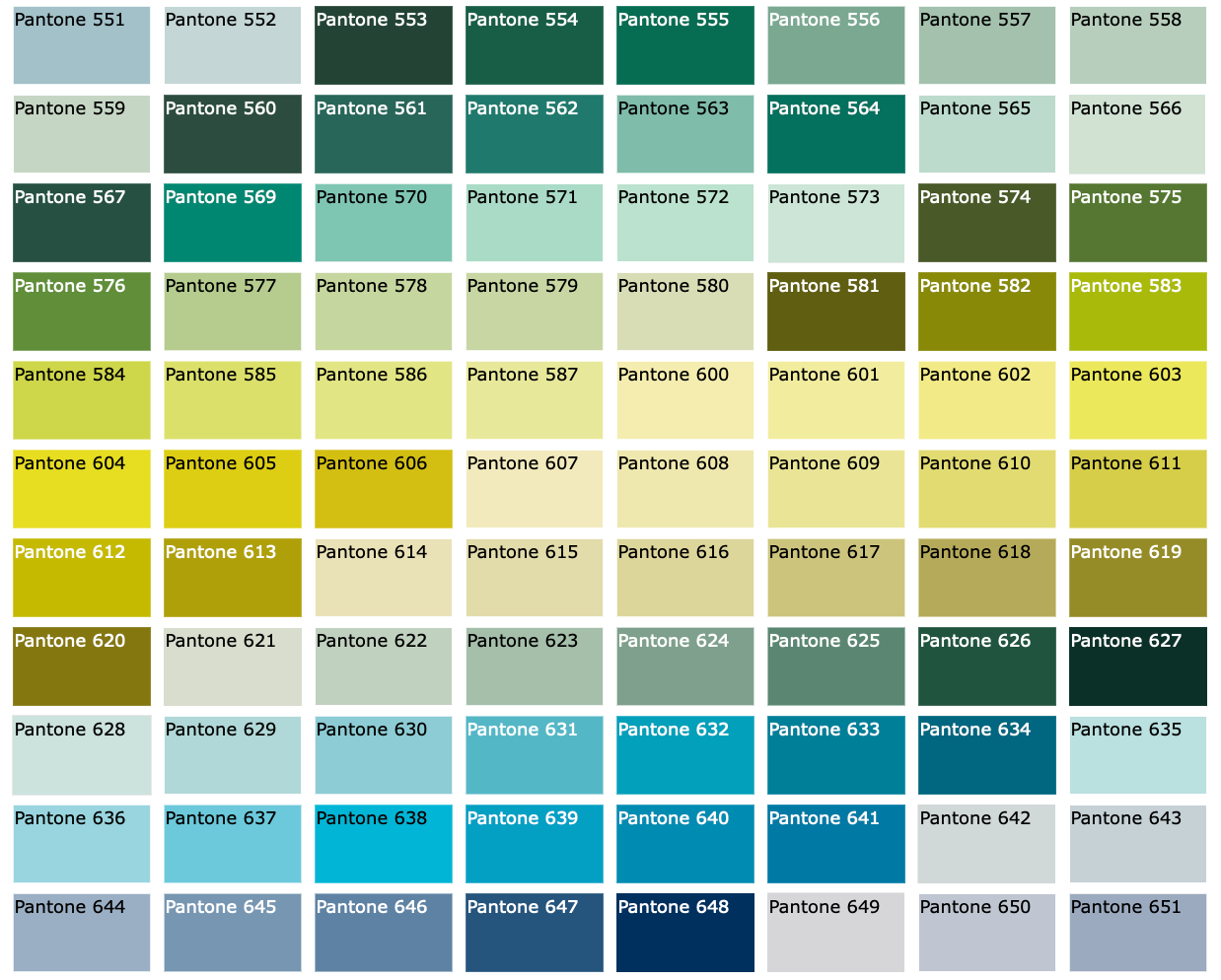 PANTONE colours