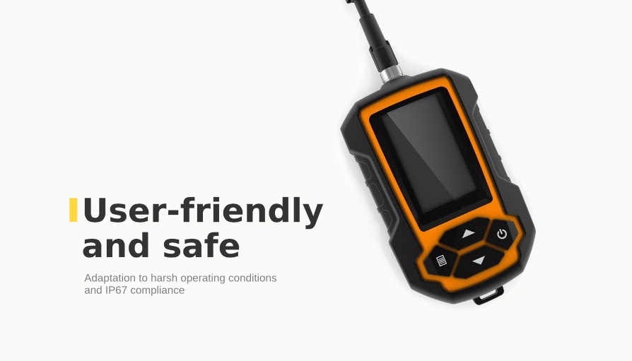Fish finder adapted to harsh operating conditions and IP67 compliance