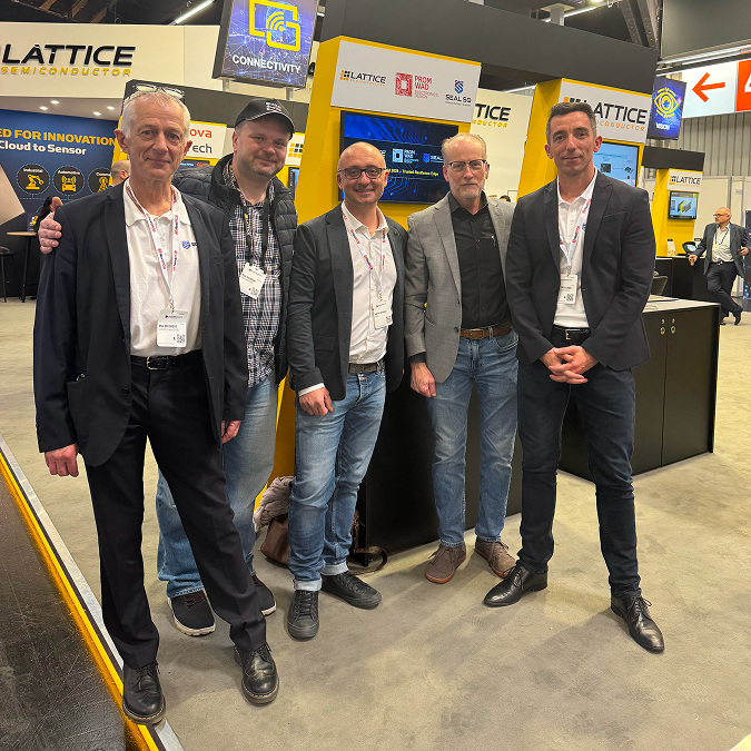 Alex Worobjow, Commercial Director at Promwad GmbH, together with the SEAL SQ team at the Lattice stand