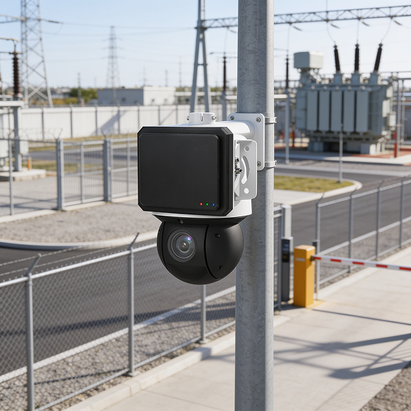 Radar-video surveillance system installed at a high-voltage electrical substation