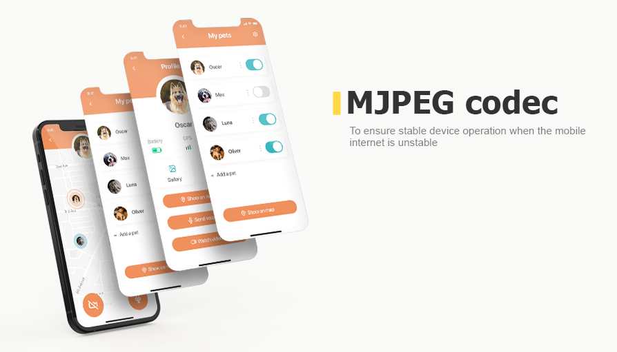 MJPEG codec. To ensure stable device operation when the mobile internet is unstable