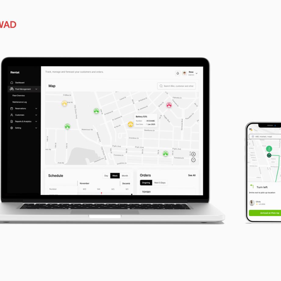 web app for cargo bike